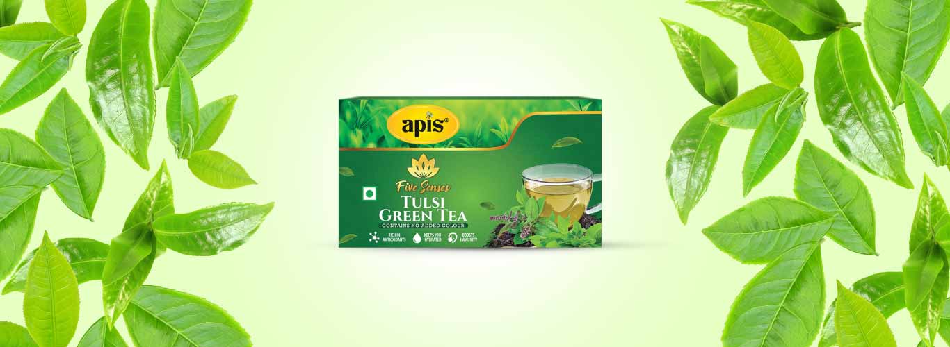 Green tea with tulsi